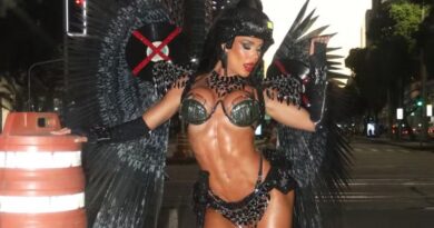 Musa da Mocidade, Patrícia Parada exibre resultado de remodelação costal: ‘Barbie’