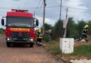 Corpo de Bombeiros combate incêndio em residência