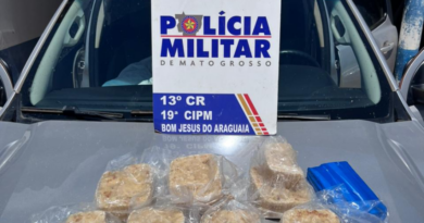 Polícia Militar prende faccionado com oito quilos de entorpecentes em Bom Jesus do Araguaia