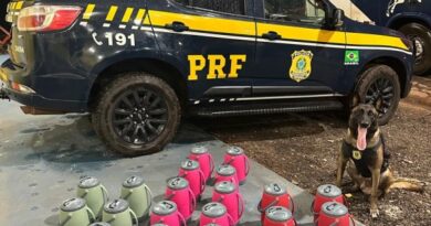 PRF apreende drogas escondidas em garrafas térmicas na BR-364 em Alto Garças (MT)