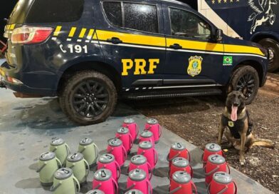 PRF apreende drogas escondidas em garrafas térmicas na BR-364 em Alto Garças (MT)