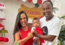 Carol Peixinho e Thiaguinho celebram seis meses do filho com festa temática: ‘Bento’