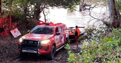 Bombeiros resgatam corpo encontrado em córrego