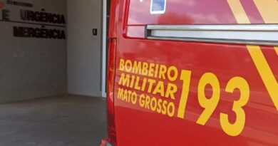 Corpo de Bombeiros socorre passageiros após ônibus sair da pista na BR-163