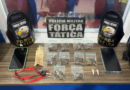 Polícia Militar Força Tática prende faccionado por tráfico de drogas e apreende porções de entorpecentes