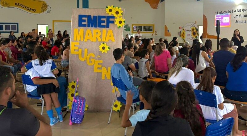 EMEF Maria Eugênia recebe palestra sobre violência doméstica e familiar em Primavera do Leste