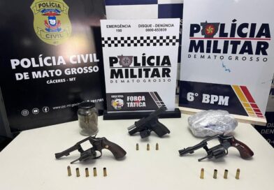 Forças de segurança detém três faccionados após tentativa de homicídio em Cáceres