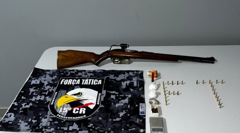 Força Tática prende faccionado com arma de fogo e munições em Matupá