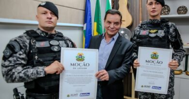 ALMT entrega moções em reconhecimento a policiais militares por atuação de destaque na segurança pública