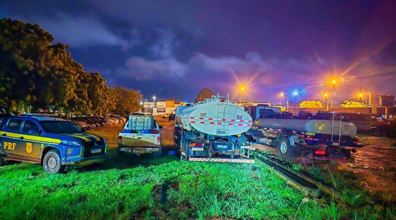 PRF intercepta mais de 27 mil litros de diesel destinados a garimpo ilegal em Pontes e Lacerda (MT)