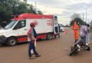 Corpo de Bombeiros Militar socorre motociclista após colisão com automóvel na MT-140
