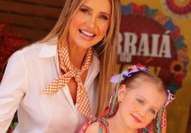 Ana Paula Siebert realiza festa junina de última hora e surpreende família Justus