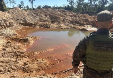 Batalhão Ambiental fecha área de desmatamento e garimpo ilegal em Novo Mundo