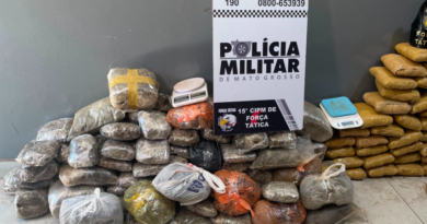 Força Tática conduz três pessoas e apreende 169 tabletes de maconha em Várzea Grande