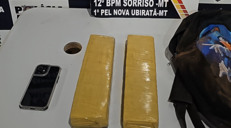 Polícia Militar prende homem faccionado com três quilos de maconha em Nova Ubiratã